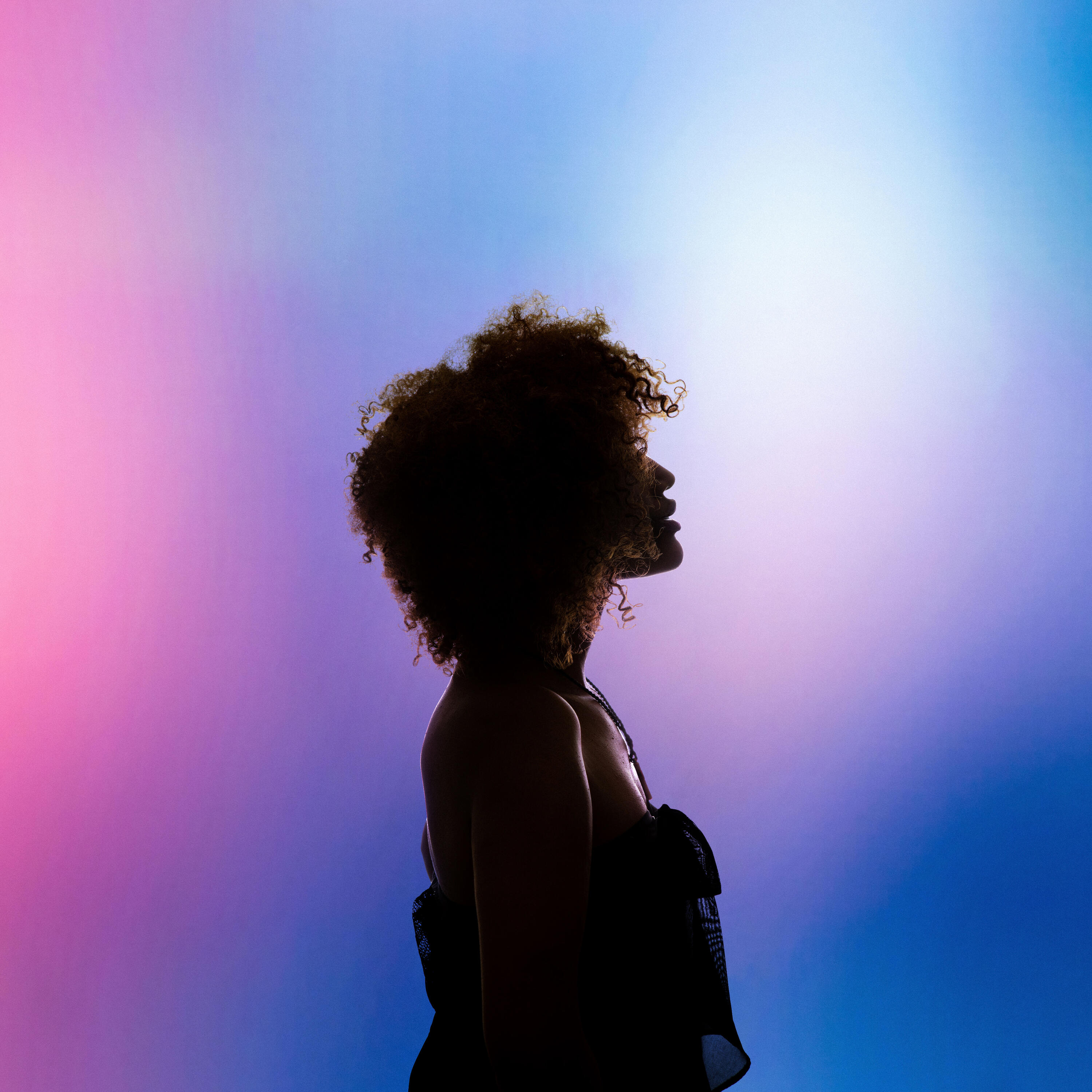 The immersion effect. A woman captivated by the immersion effect.
